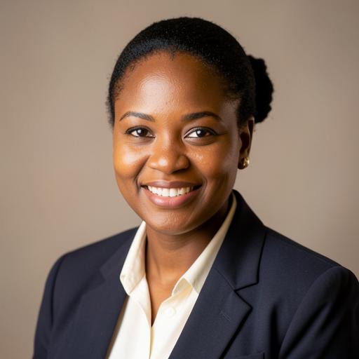 Portrait of Ms. Ama Darko, verified mathematics teacher